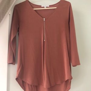 Green Envelope Brand Burnt Orange Blouse